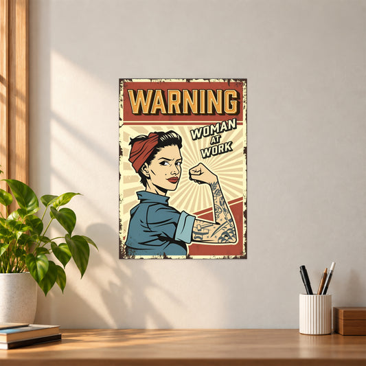 Artistic Women at Work Poster || Artistic Inspirational Wall Art