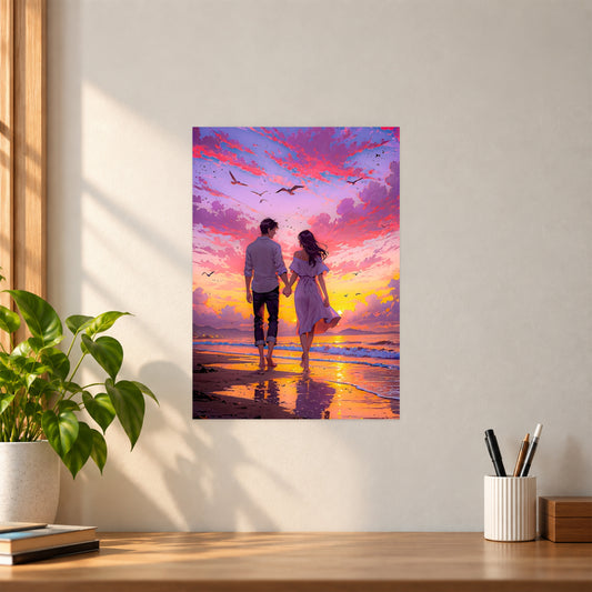 Artistic Couple Poster | Romantic Aesthetic Wall Art
