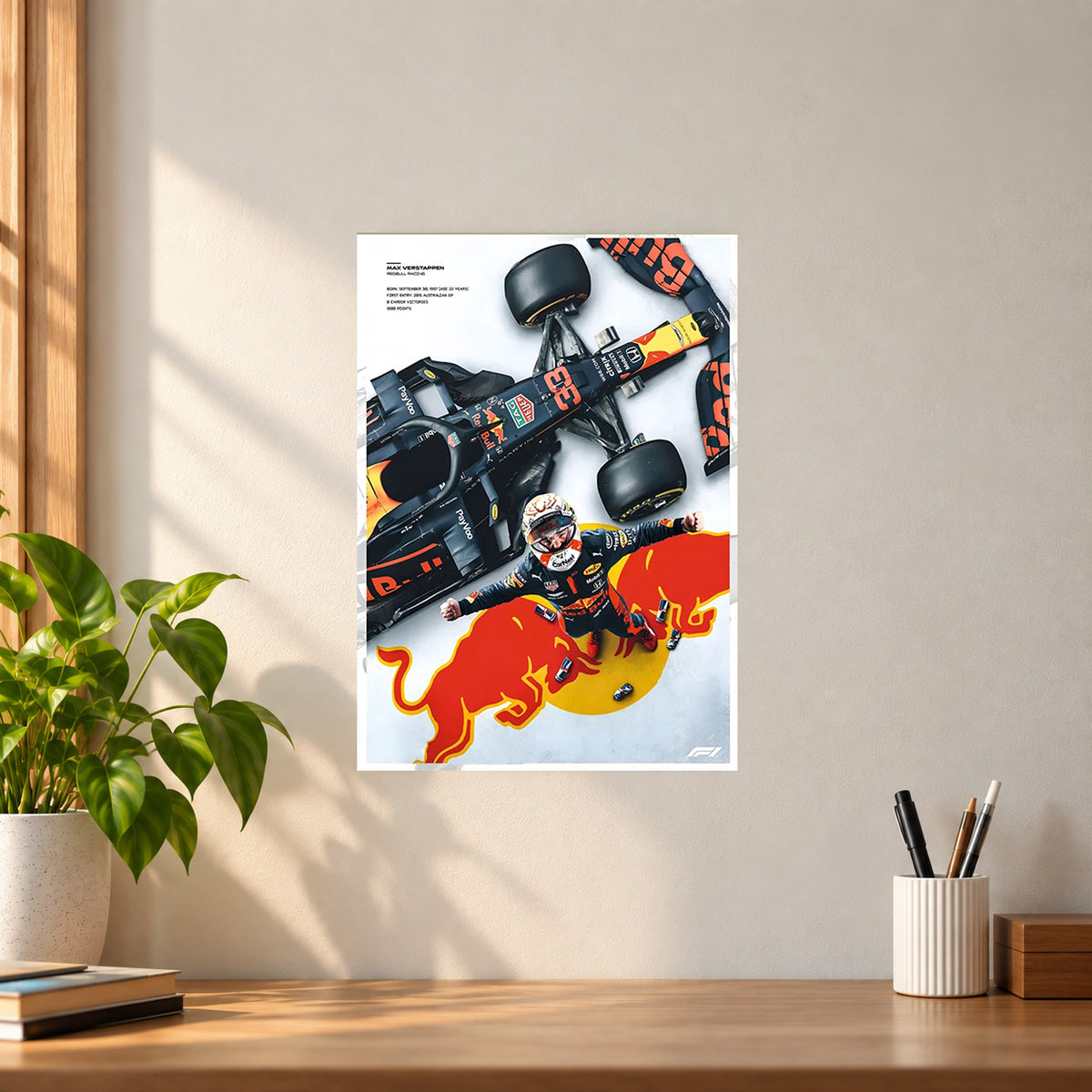 Car Red Bull F1 Poster || Formula 1 Racing Car Wall Art
