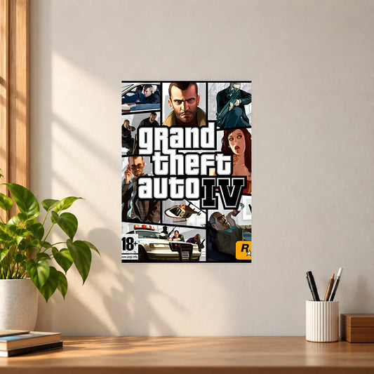 Games GTA IV Banner Poster || Gaming Wall Art