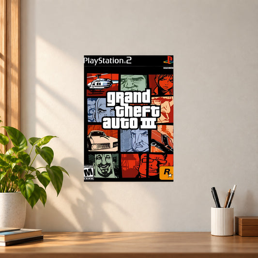 Games GTA 3 Liberty City Poster || Classic Gaming Wall Art