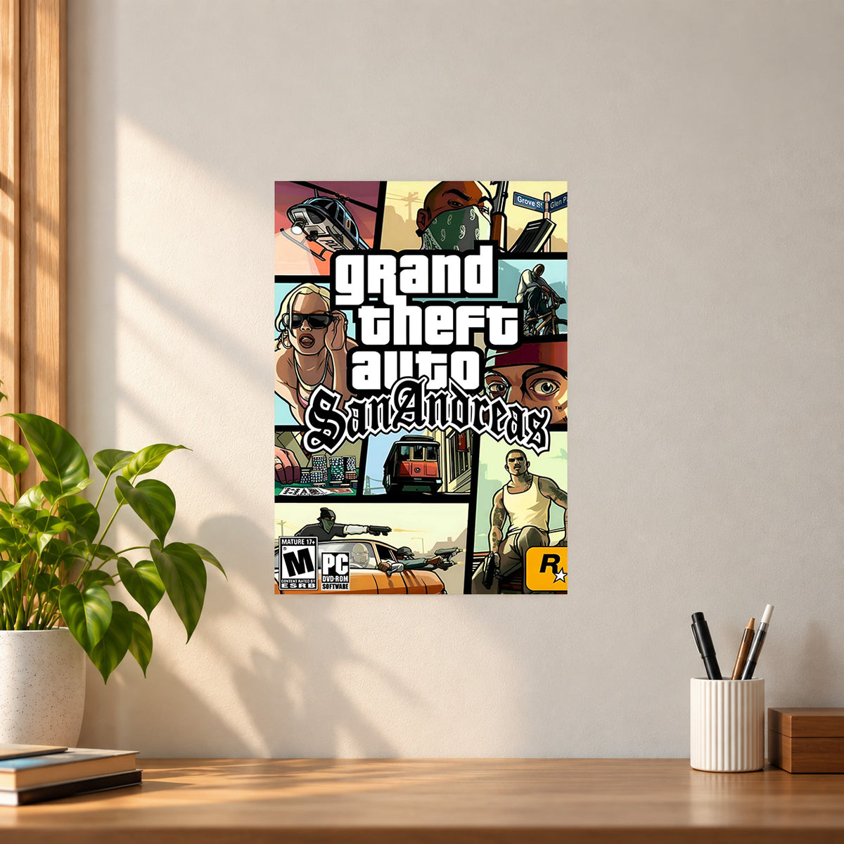 Games GTA San Andreas Poster || Classic Gaming Wall Art