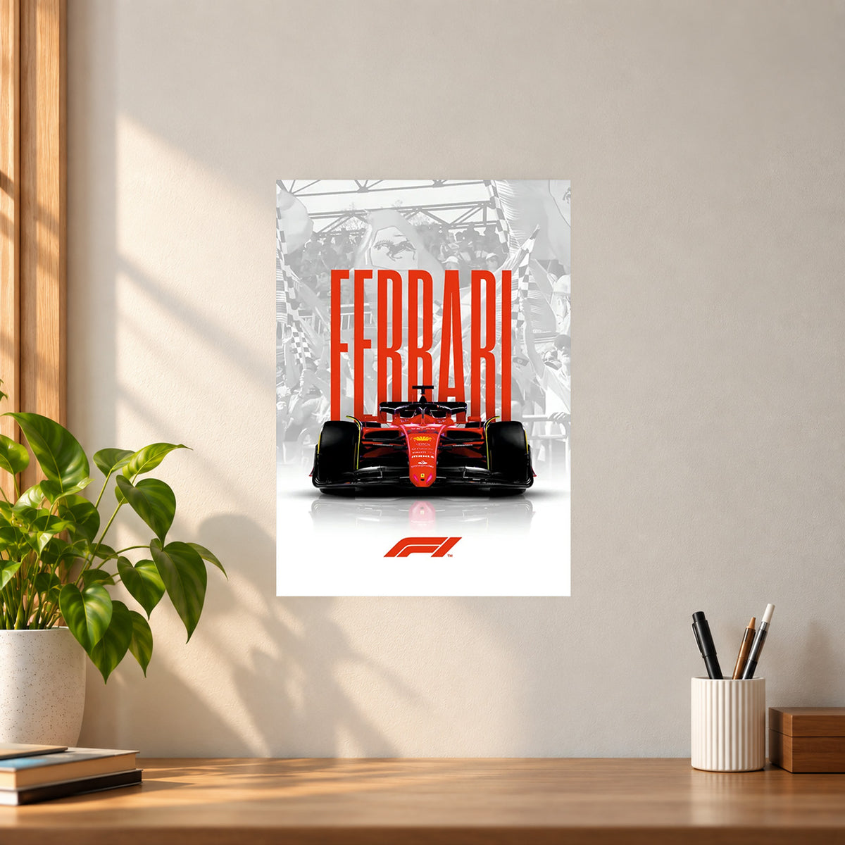 Car Ferrari F1 Poster || Formula 1 Racing Wall Art