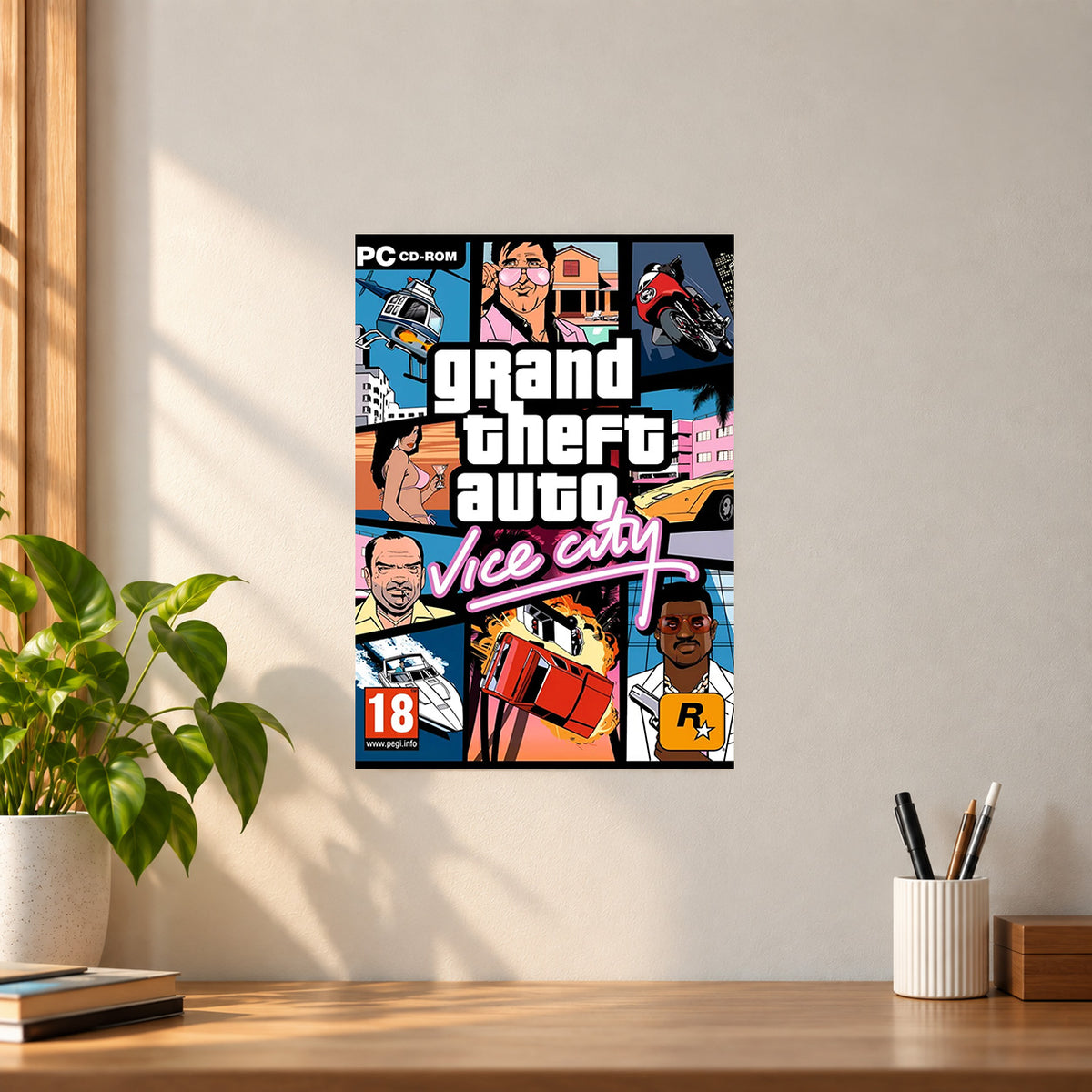 Games GTA Vice City Poster || Retro Gaming Wall Art