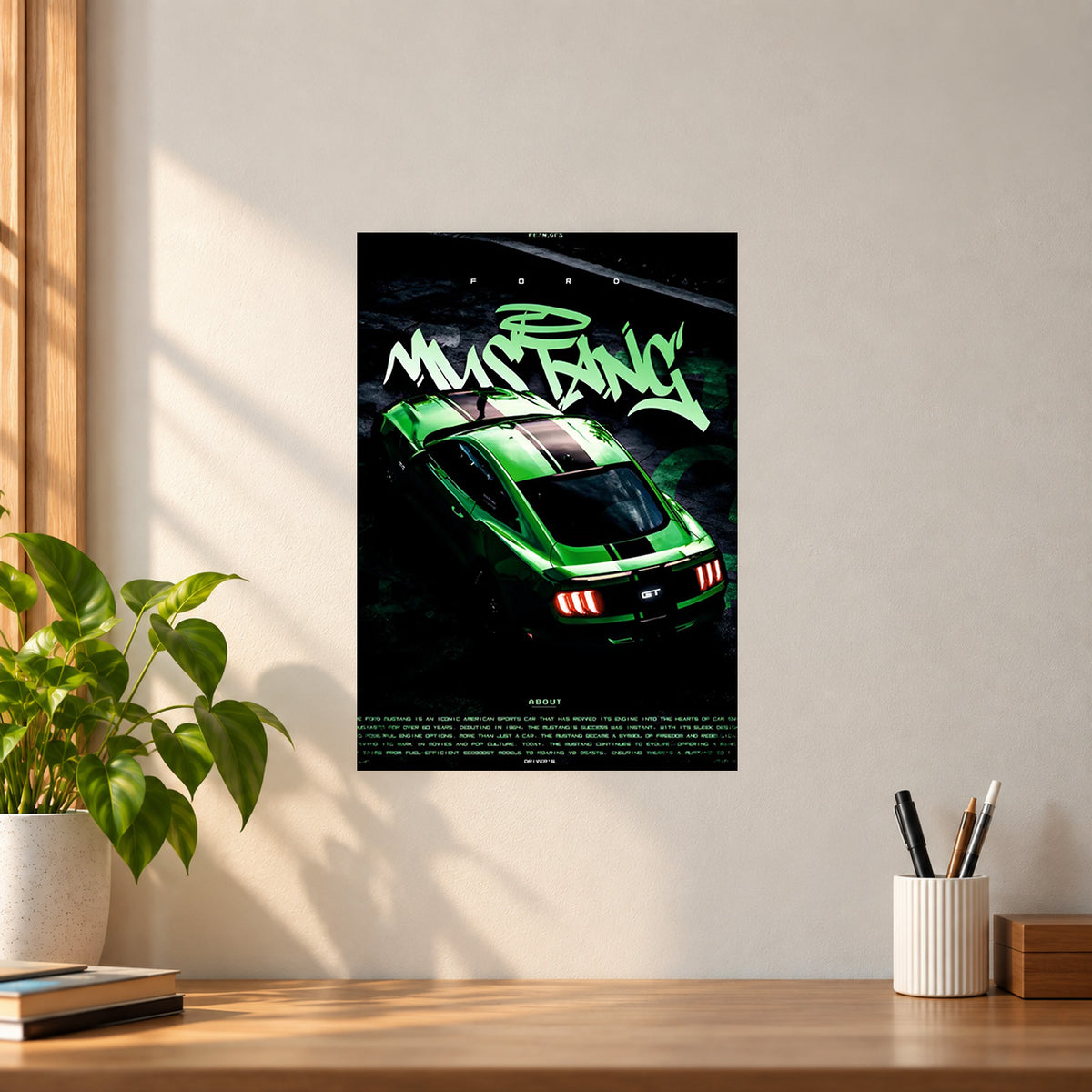 Car Mustang Poster #2 || American Muscle Car Wall Art