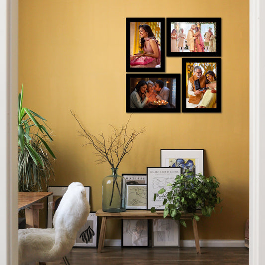 FRAME RANG Set of 4 Black Photo Frames (4 – 5x7 Inch) | Wall Photo Frame Set for Home Décor & Gallery Wall