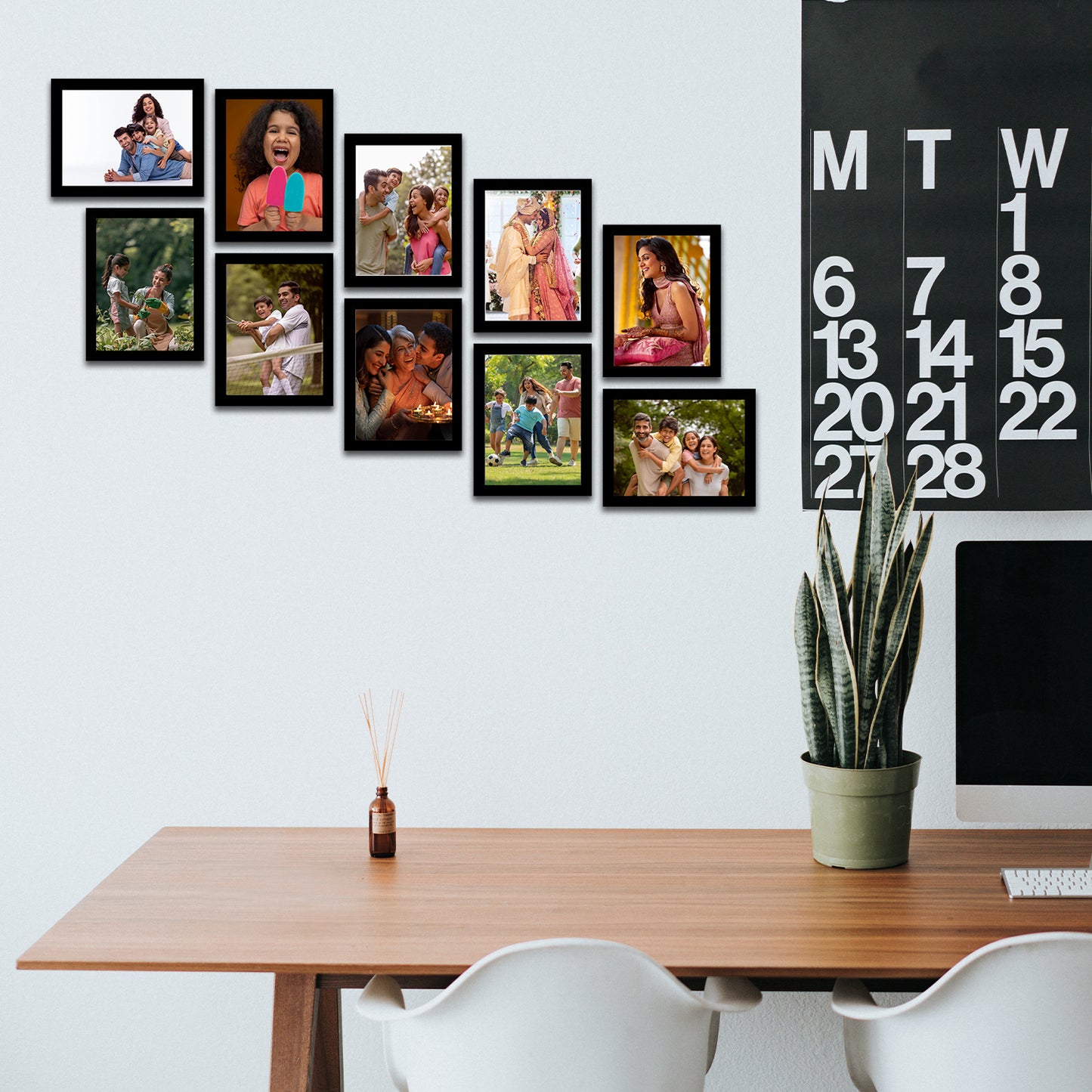 FRAME RANG Set of 10 Black Photo Frames (10 – 6x8 Inch) | Wall Photo Frame Set for Gallery Wall & Home Décor