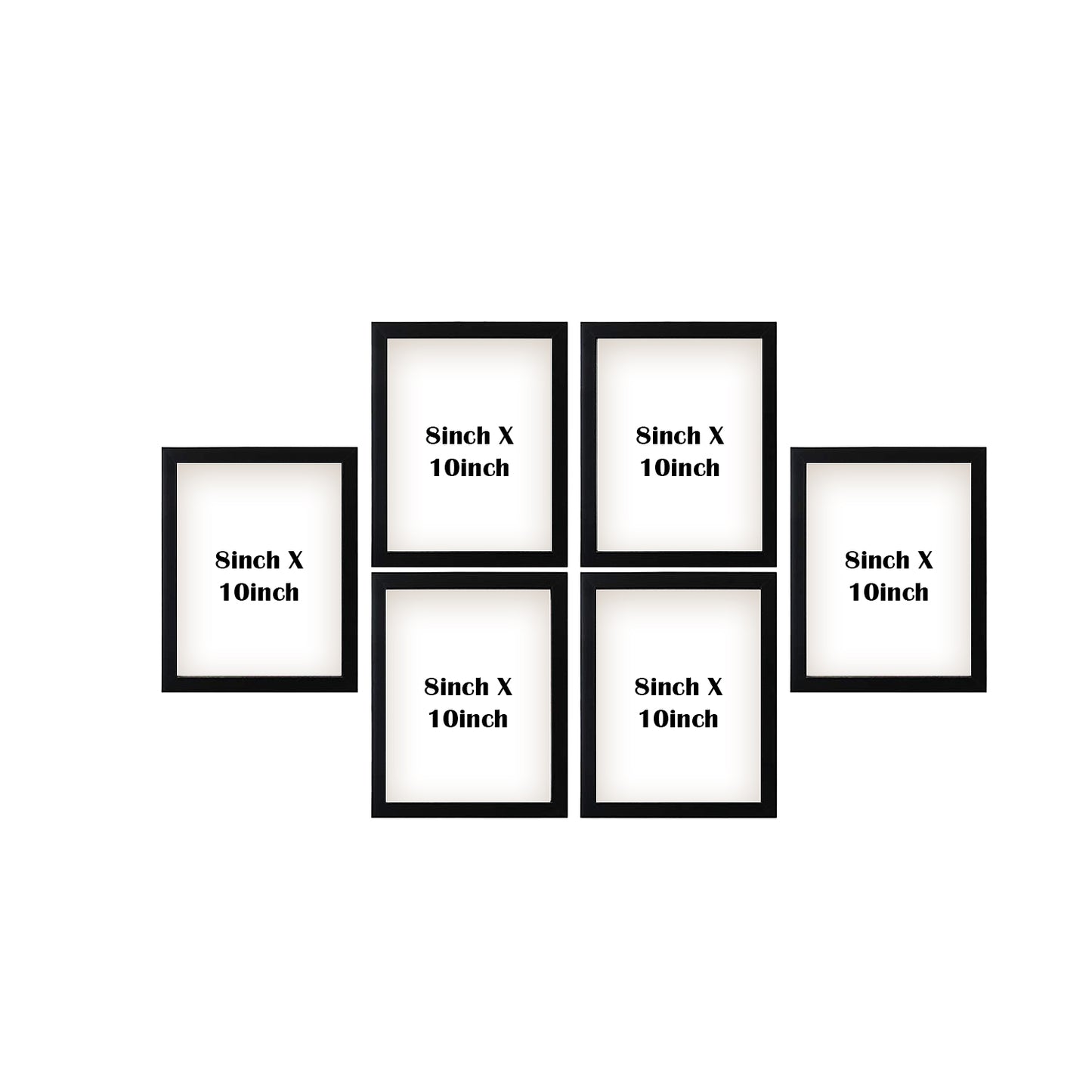 FRAME RANG Set of 6 Black Photo Frames (6 – 8x10 Inch) | Wall Photo Frame Set for Home Décor & Gallery Wall