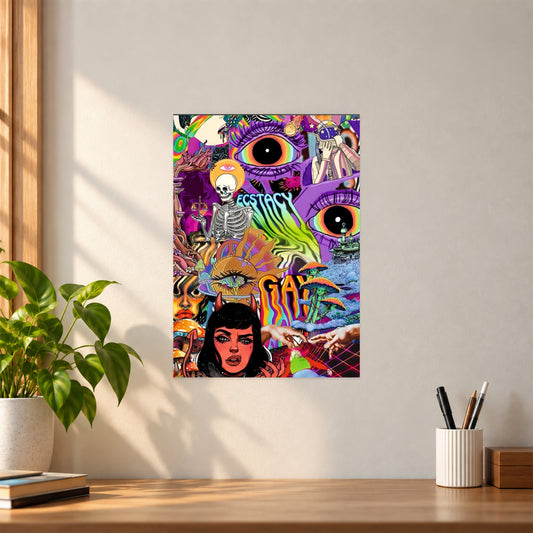 Artistic Trippy Resist Poster | Psychedelic Abstract Wall Art