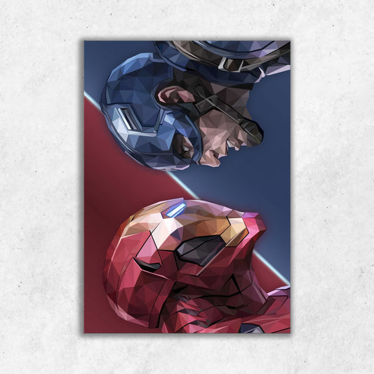 Caption America X Iron Man || Matte Finish Poster