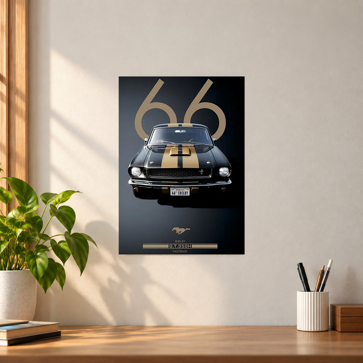 Car 1966 Shelby GT350 Poster || Classic Muscle Car Wall Art