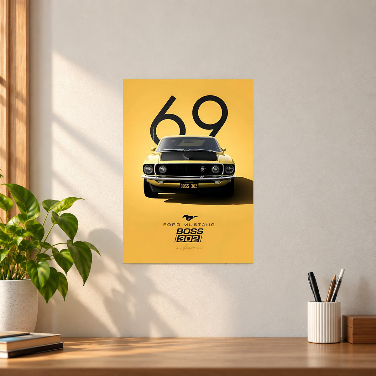 Car Ford Mustang Boss 302 Poster || Muscle Car Wall Art