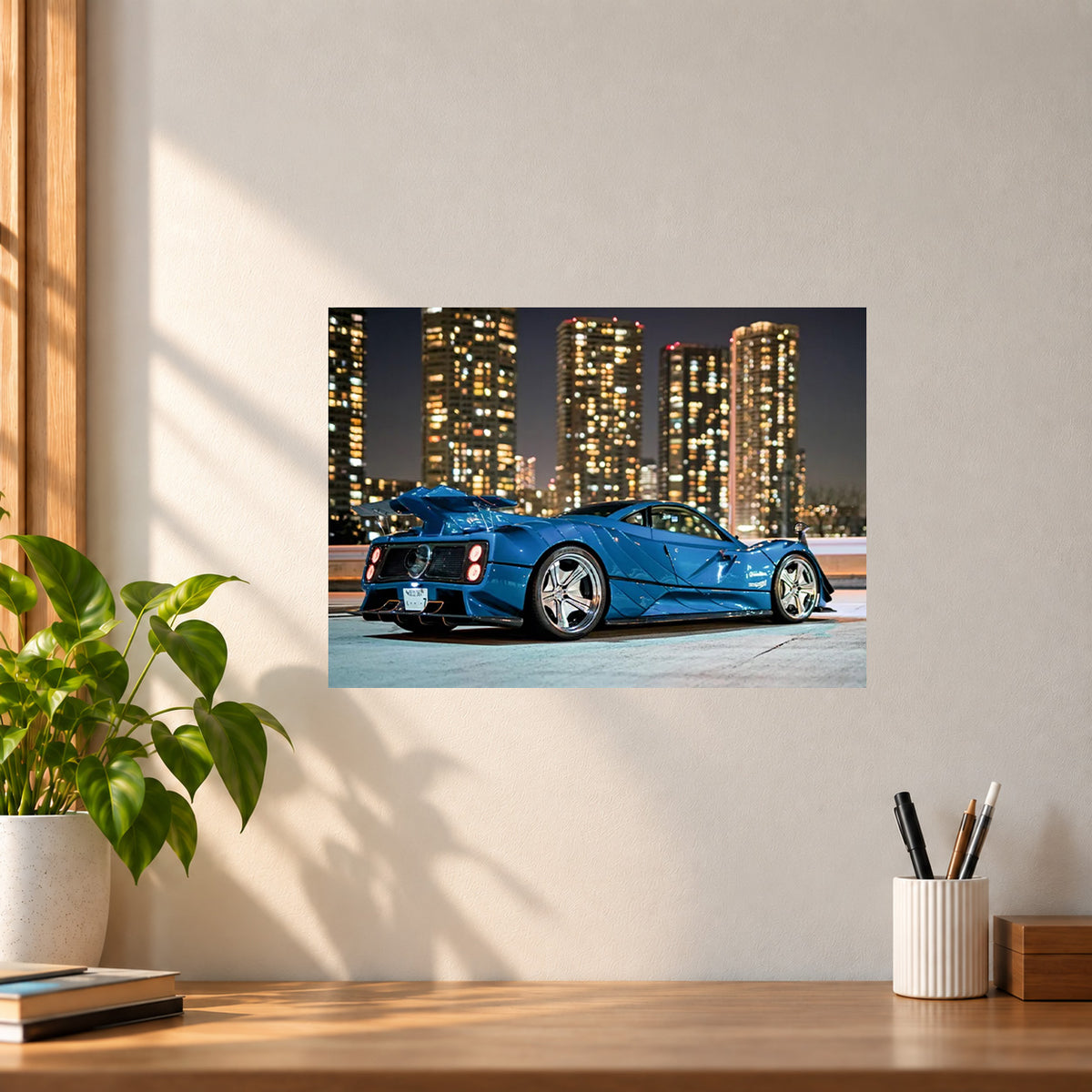 Car Japanese Super Car Blue Poster || JDM Car Wall Art