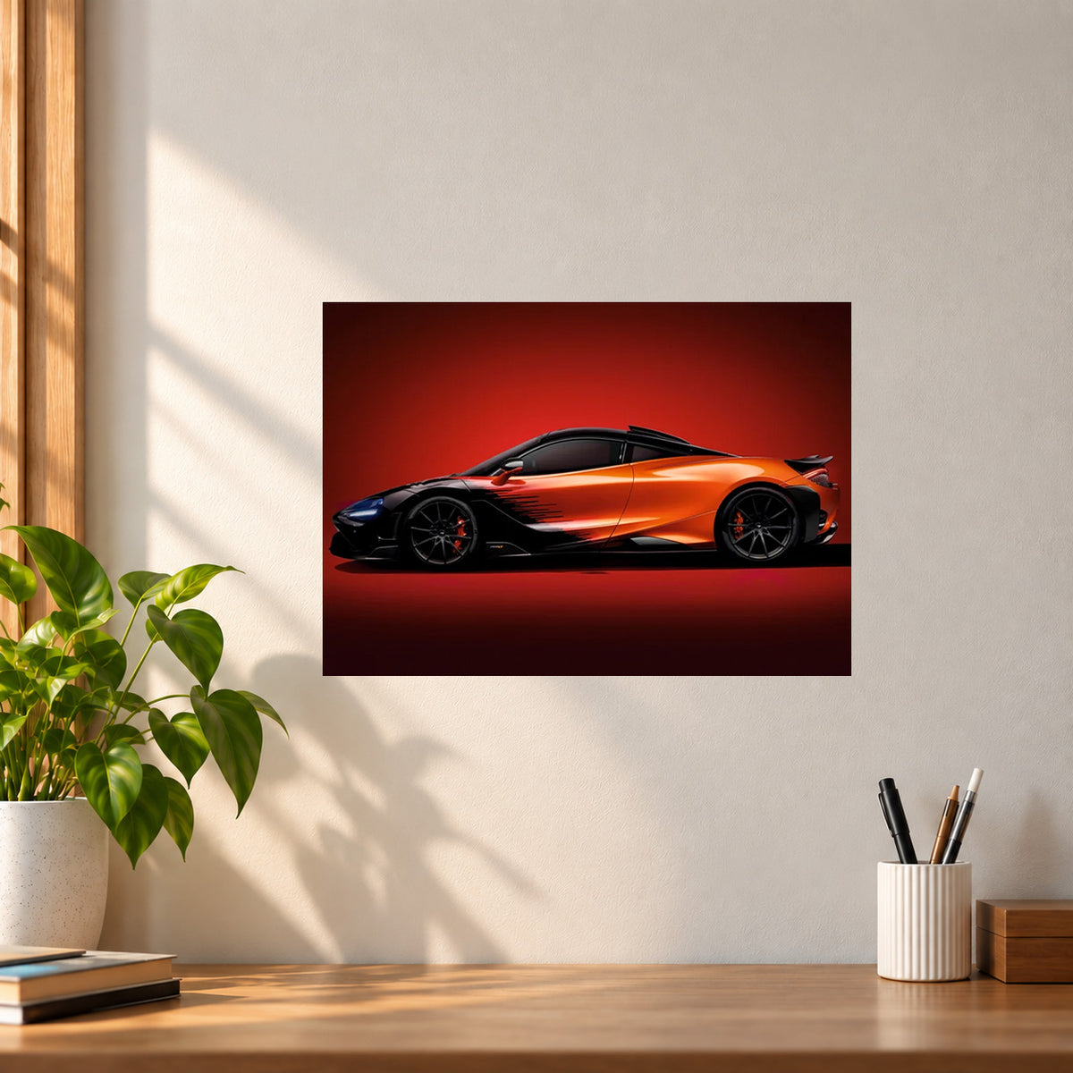 Car McLaren 765LT Blue Poster || Supercar Wall Art