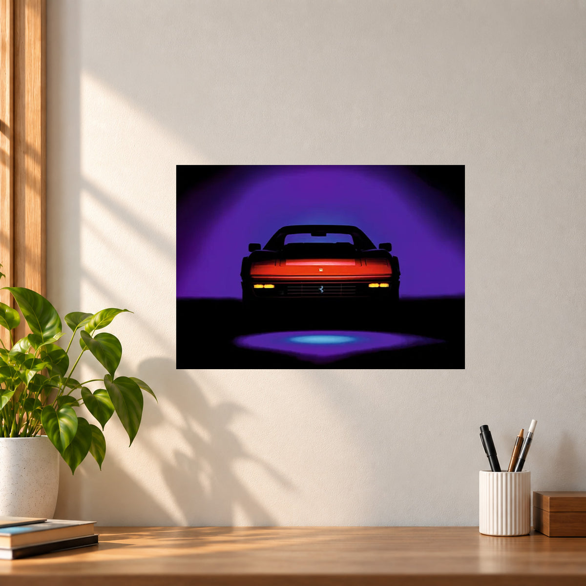 Car Red Ferrari Poster || Sports Car Wall Art