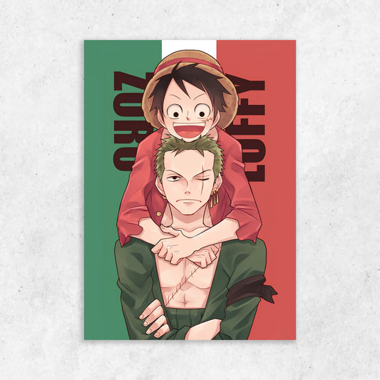 Zoro x Luffy One Piece || Matte Finish Poster