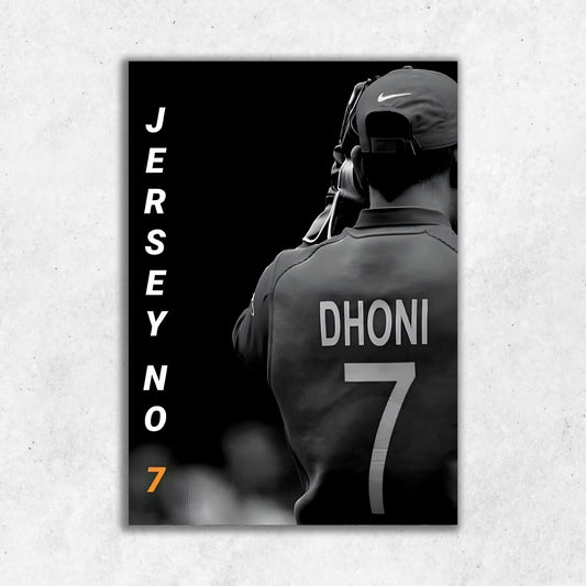 Jersey No 7 Dhoni || Matte Finish Poster