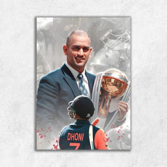 World Cup MS Dhoni Poster || Matte Finish Poster
