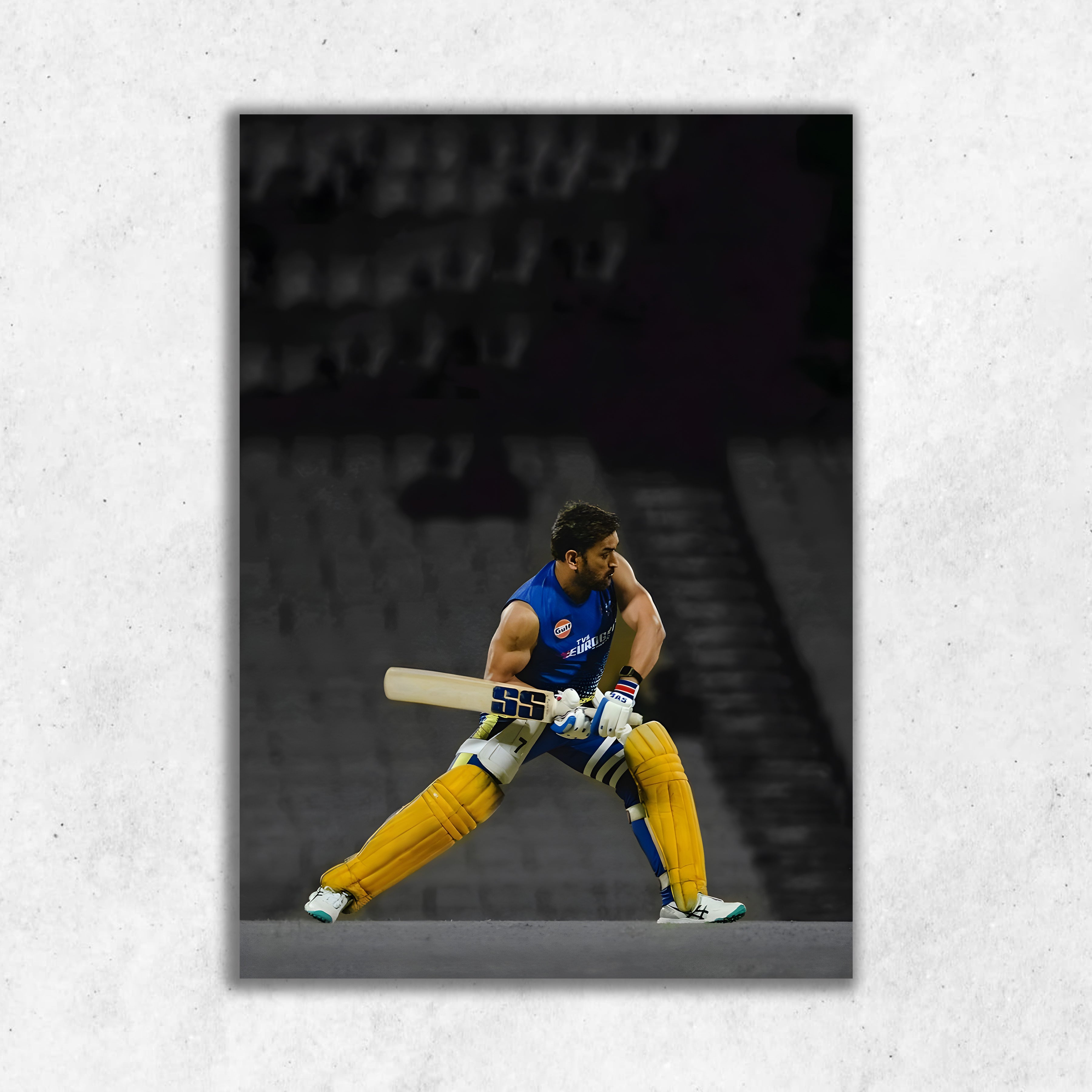 IPL Practice MS Dhoni || Matte Finish Poster – Frame Rang