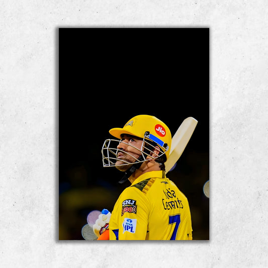 CSK 7 MS Dhoni Poster