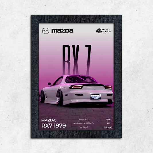 FRAME RANG Mazda RX-7 Frame | JDM Legend Sports Car Poster Frame Wall Art