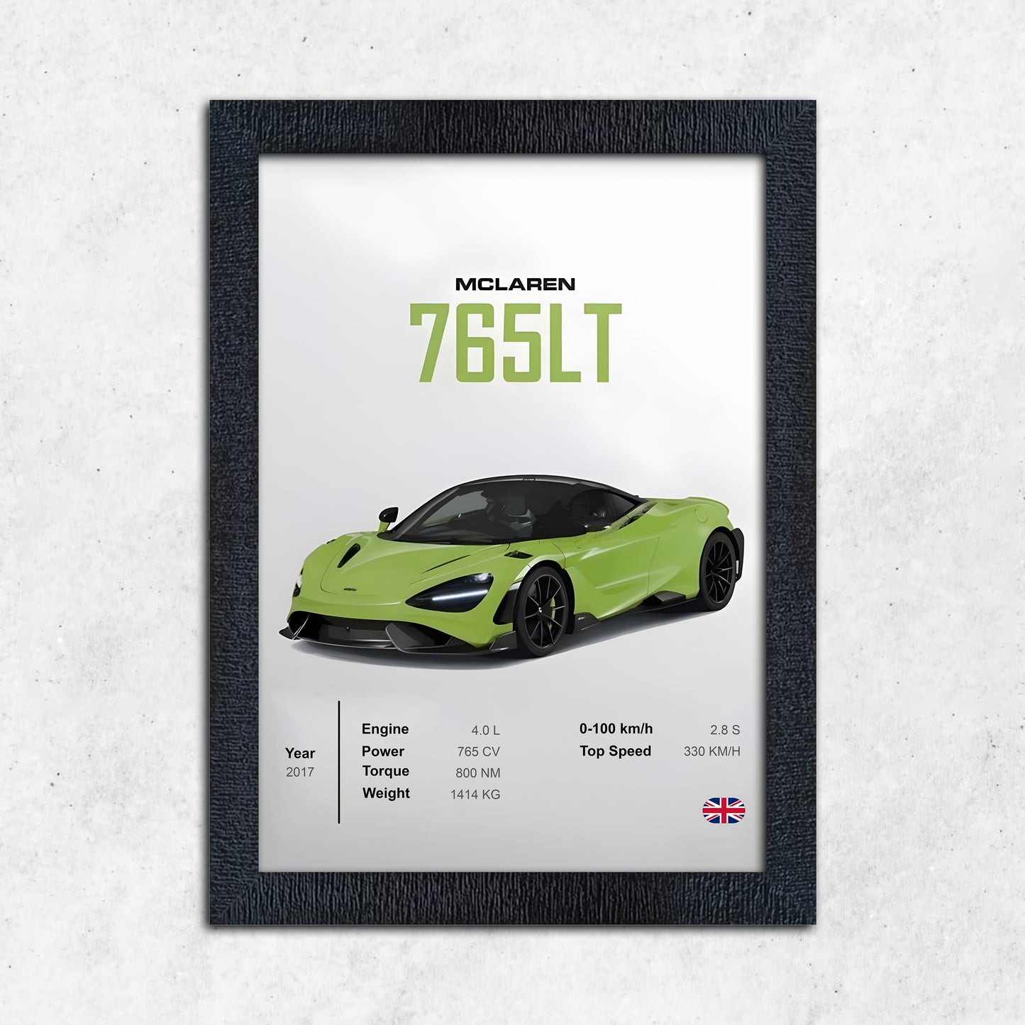 FRAME RANG McLaren 765LT Frame | Supercar Poster Frame Wall Art