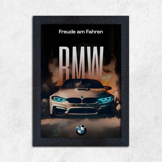 FRAME RANG White BMW Frame | Luxury Car Poster Frame Wall Art