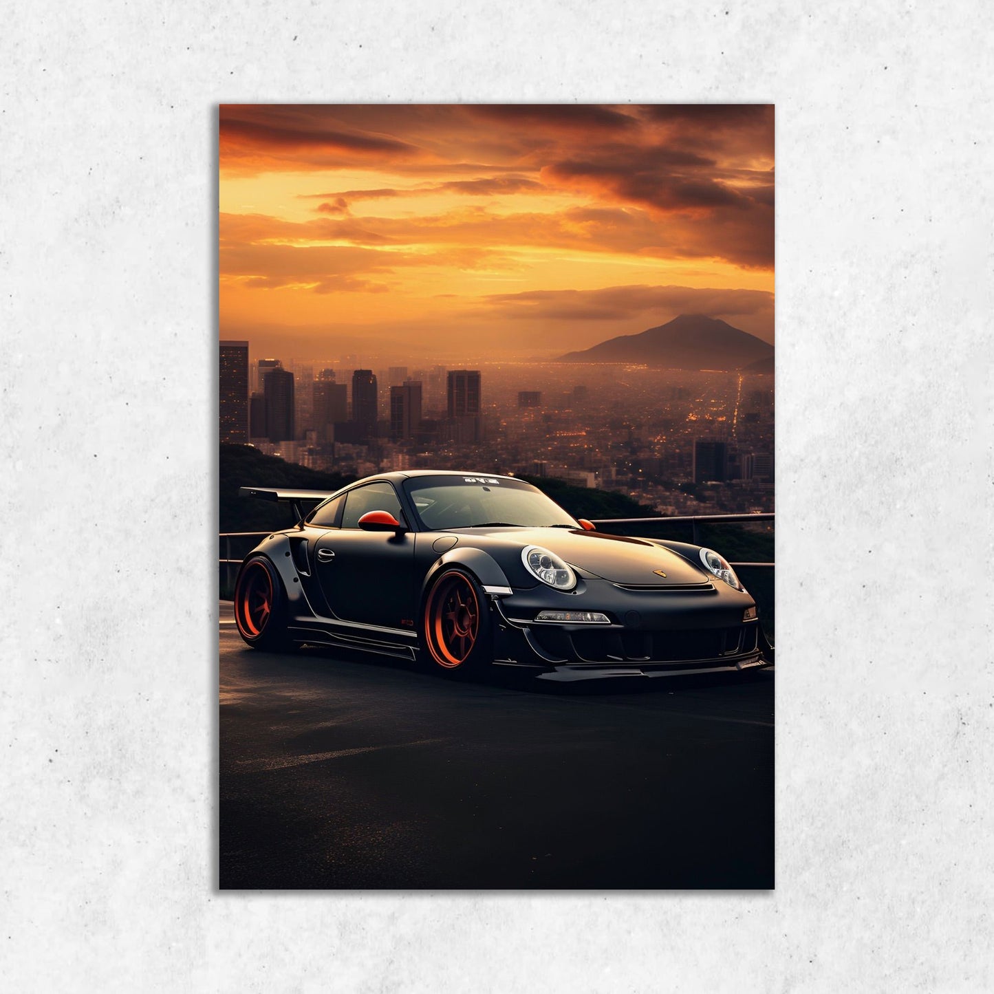 Porsche Sunset || Matte Finish Poster