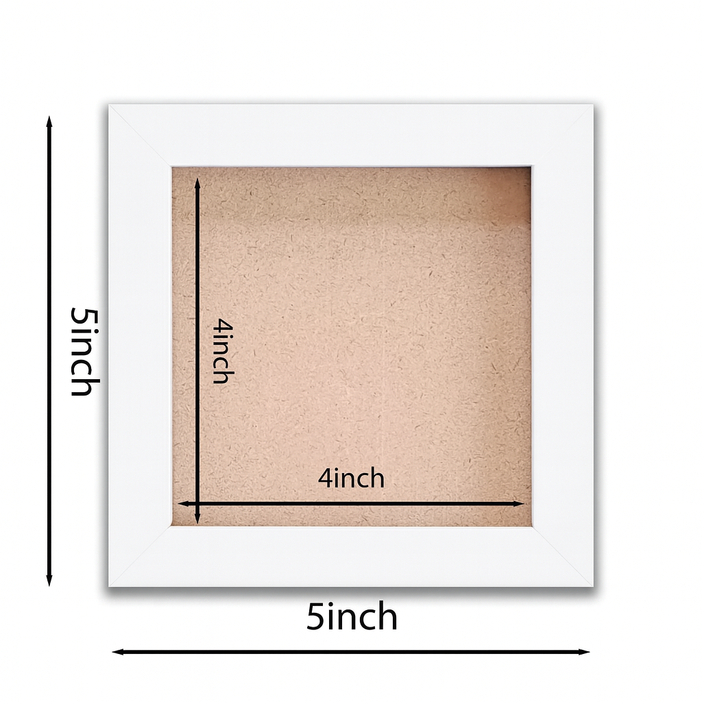 FRAME RANG Customised 4x4 Inch Photo Frame with Text Background | Table Top Frame with Acrylic Front for Personalised Gifts